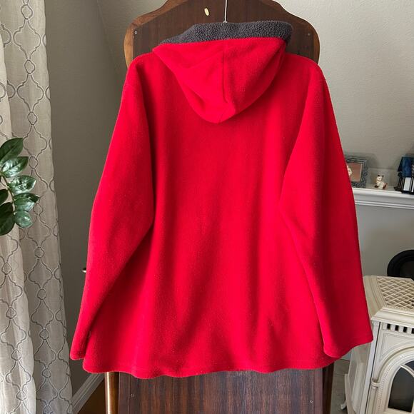 Wonderful World Disney Sweater Women 2X Grumpy Hoodie Red Full Zip Embroidered - Picture 9 of 9